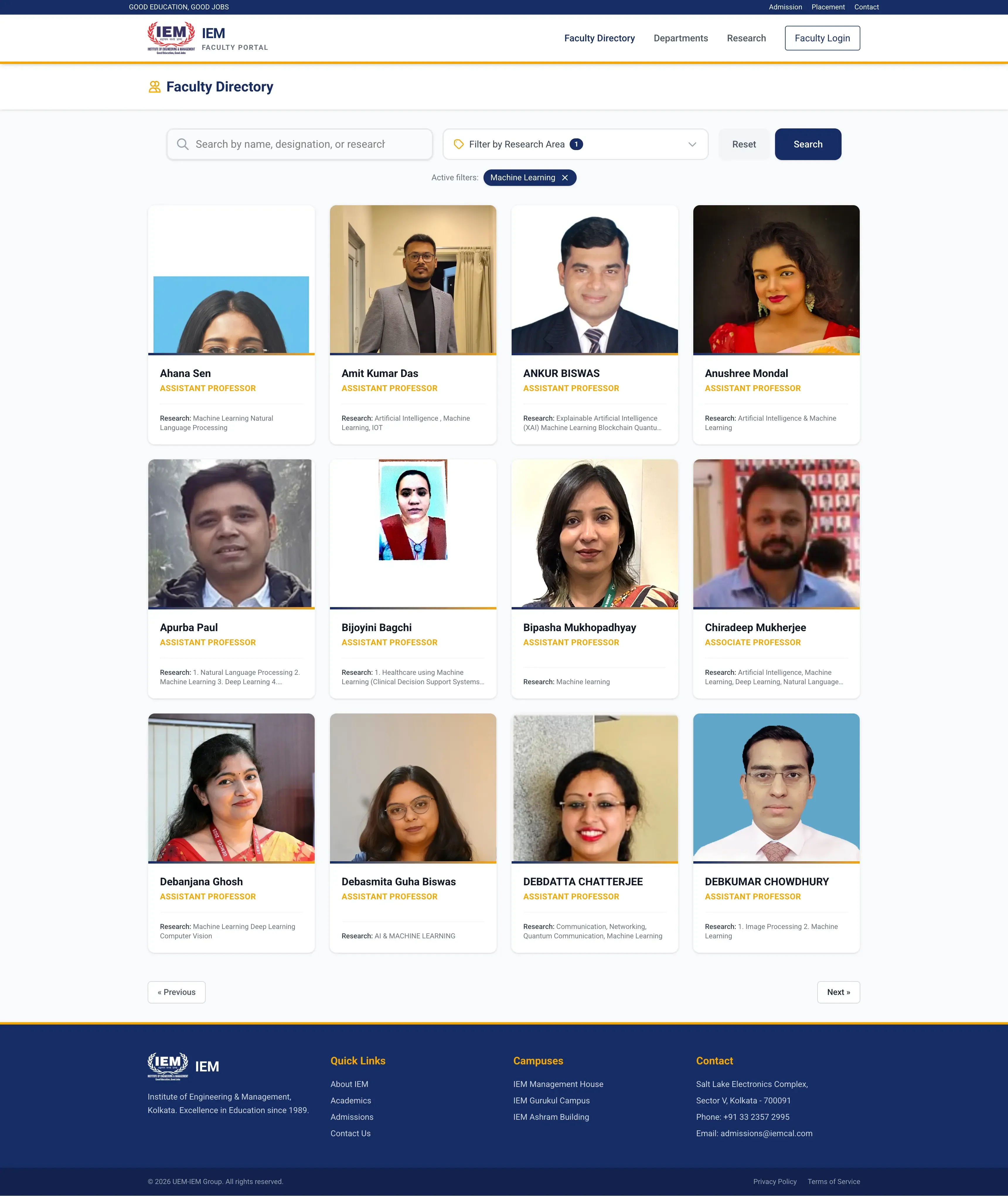 IEM-UEM Faculty Management System