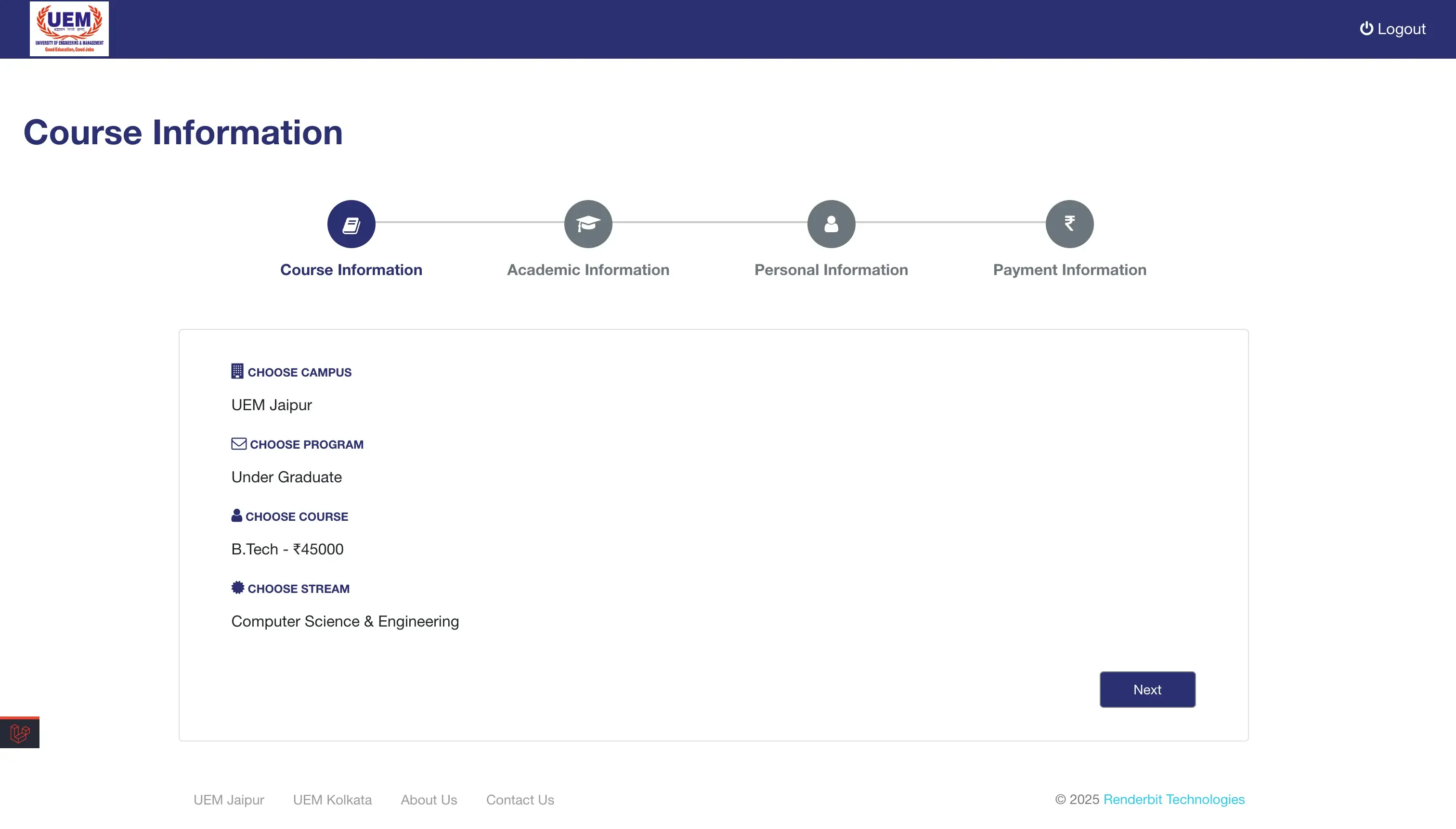 UEM Unified Admission Portal