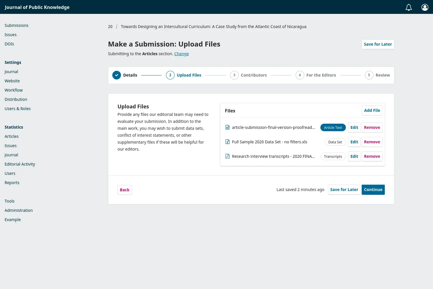 Journal Management Ecosystem - Academic Research