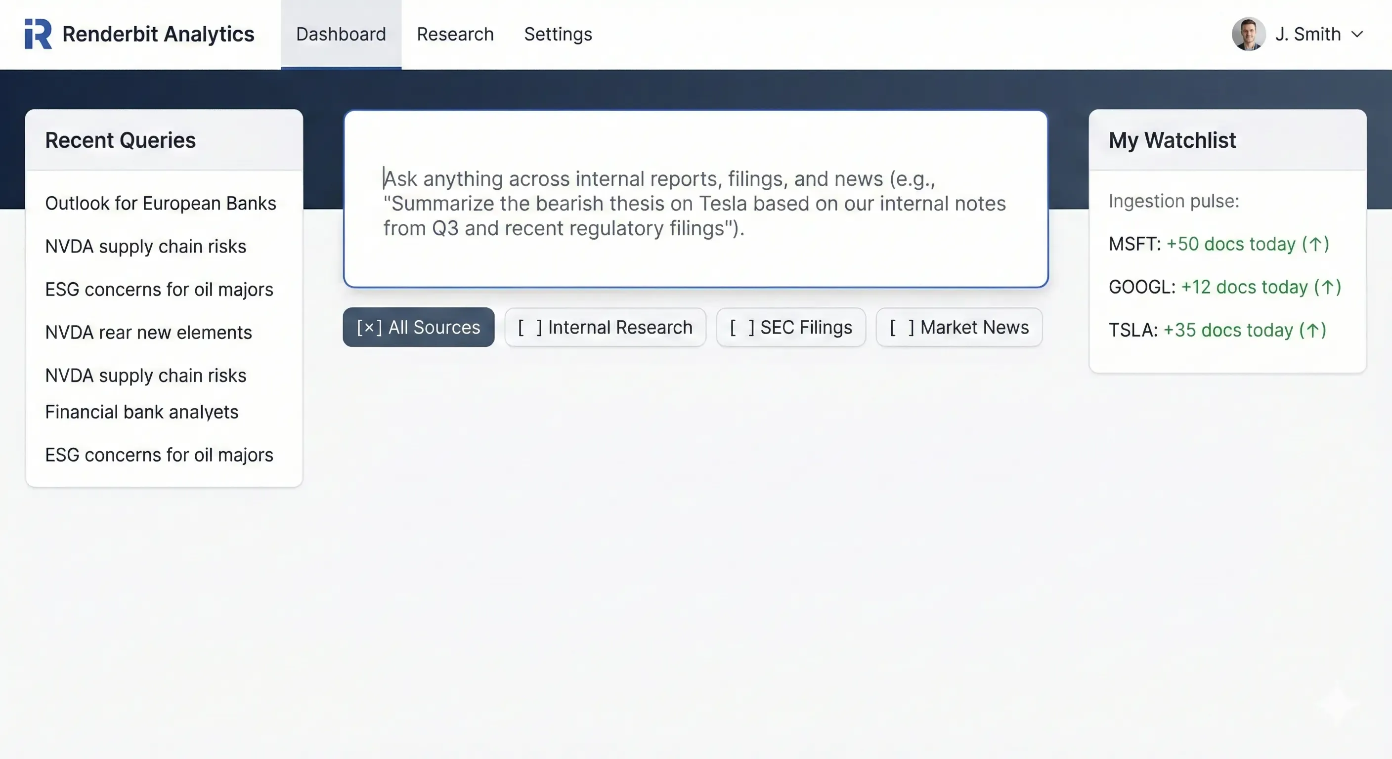 Intelligent Equity Research Solution