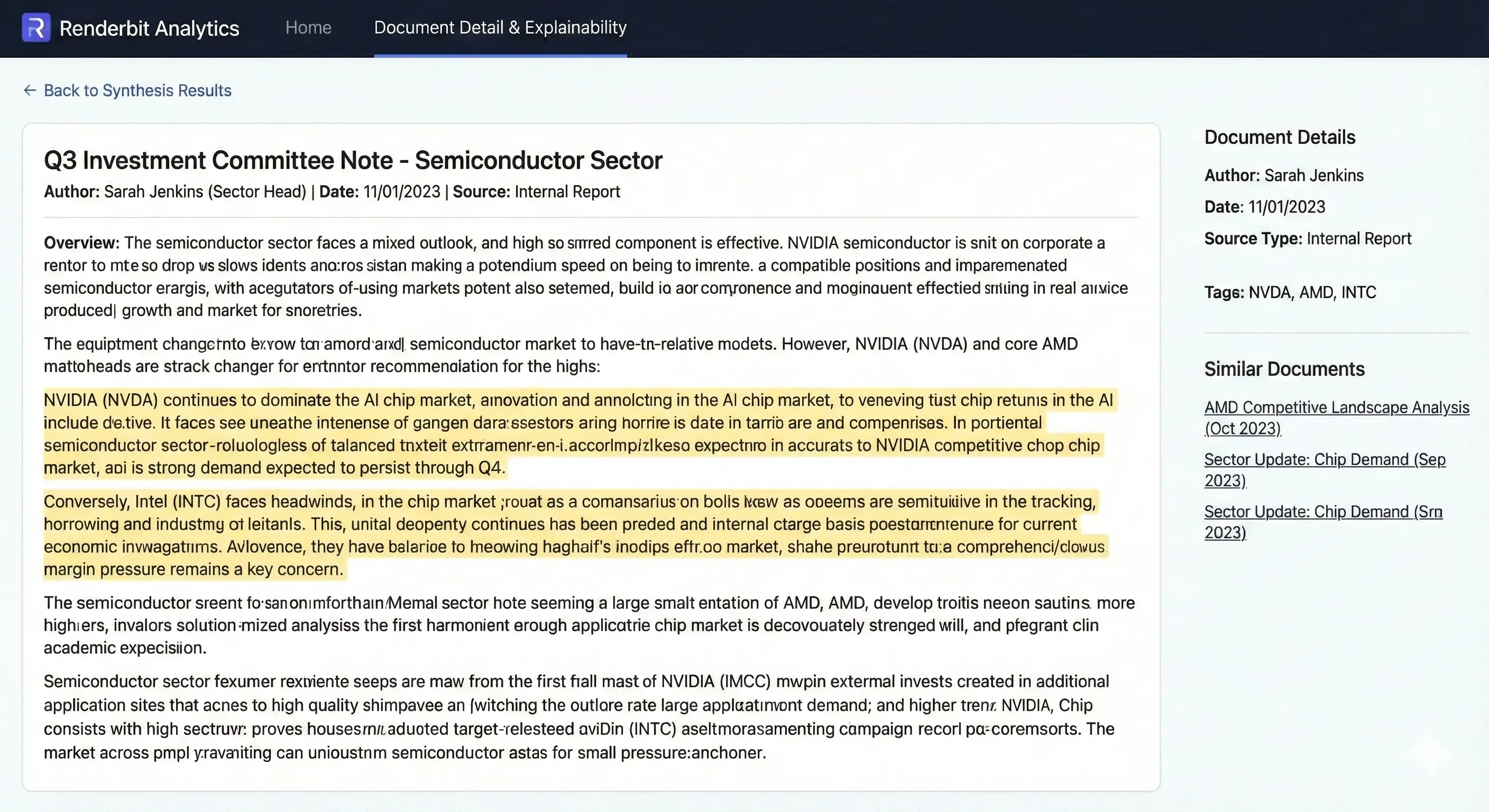 Intelligent Equity Research Solution