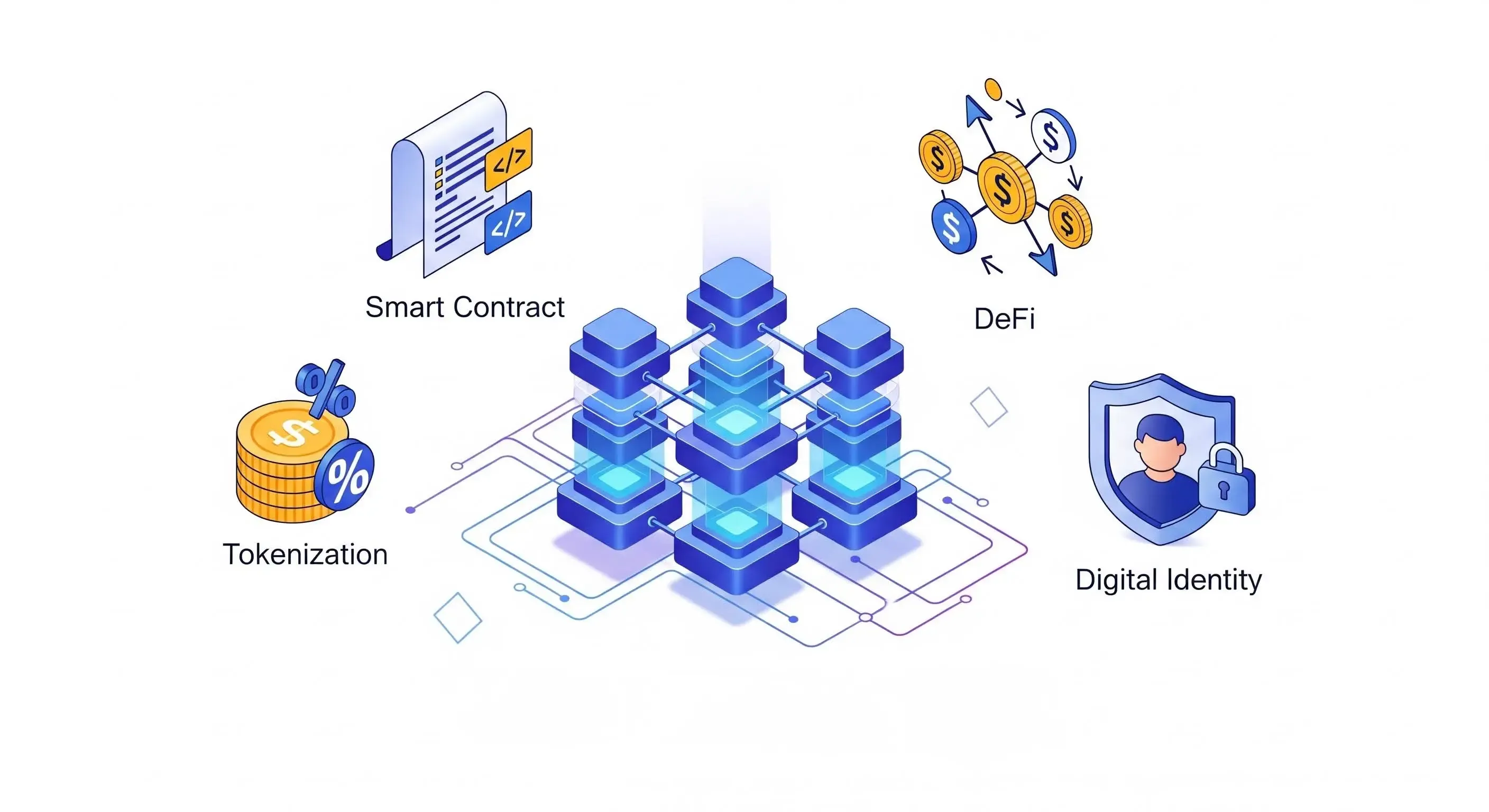 Blockchain Solutions illustration